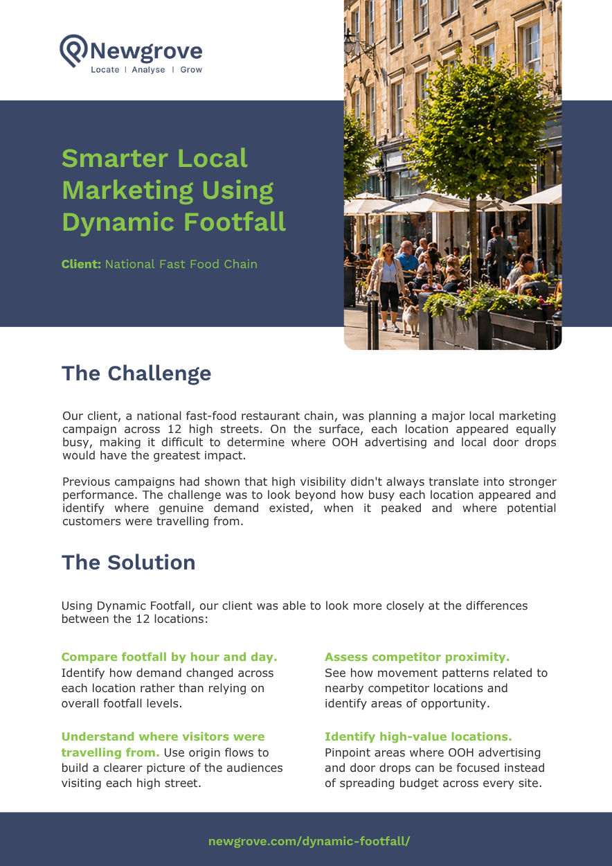 Smarter Local Marketing Using Dynamic Footfall restaurant chain case study